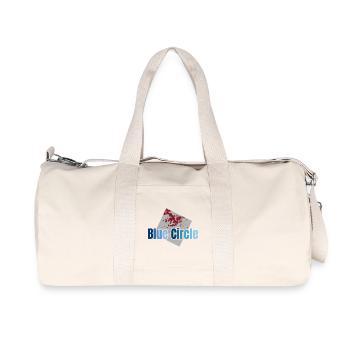 Gris Carré Cercle Bleu - Sac de sport en toile recyclée Stanley/Stella - blanc naturel - Devant