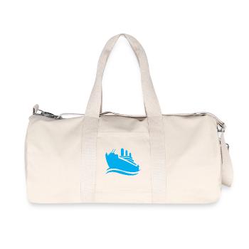 Silhouette de bateau de croisière mer minimaliste - Sac de sport en toile recyclée Stanley/Stella - blanc naturel - Devant