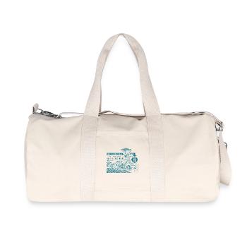 Design de course de sport automobile vintage - Sac de sport en toile recyclée Stanley/Stella - blanc naturel - Devant