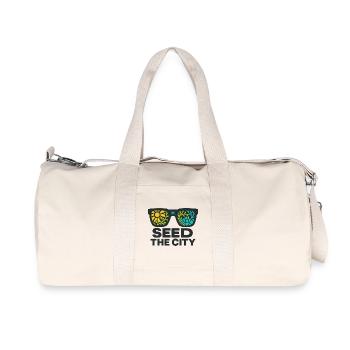 Seed the City – Urbanes Grün - Recycelte Canvas-Sporttasche von Stanley/Stella - Naturweiß - Vorne
