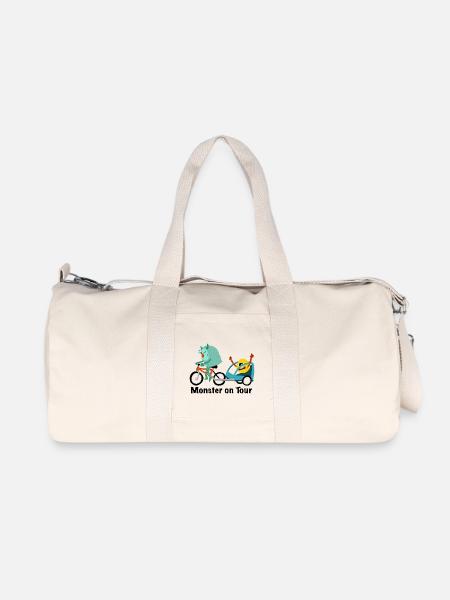 Monster on Tour - Recycelte Canvas-Sporttasche von Stanley/Stella - Naturweiß