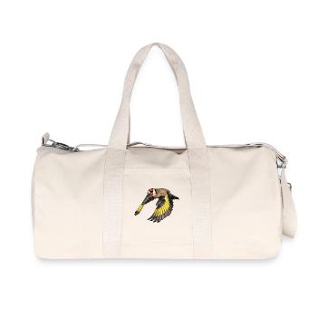 Stieglitz im Flug - Recycelte Canvas-Sporttasche von Stanley/Stella - Naturweiß - Vorne