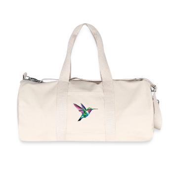 Kolibri - Cooles Vogel-Logo - Recycelte Canvas-Sporttasche von Stanley/Stella - Naturweiß - Vorne