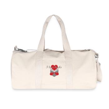Love books - Recycled Canvas Sports Bag by Stanley/Stella - natural - Front