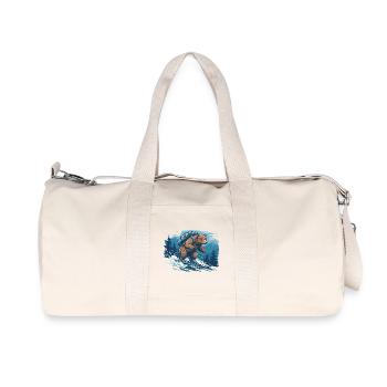 Bear ski tour through mountain forest - Recycled Canvas Sports Bag by Stanley/Stella - natural - Front