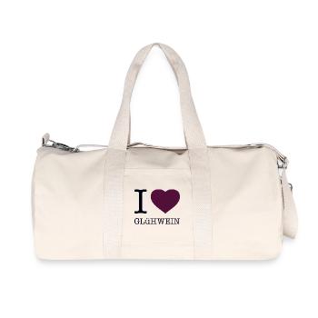 I love Glühwein - Recycelte Canvas-Sporttasche von Stanley/Stella - Naturweiß - Vorne
