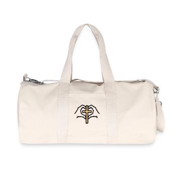L’ÉGLISE CHRÉTIENNE CROIT - Sac de sport en toile recyclée Stanley/Stella - blanc naturel - Devant