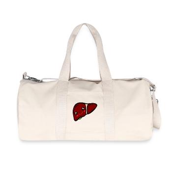 Foie de la vésicule biliaire - Sac de sport en toile recyclée Stanley/Stella - blanc naturel - Devant