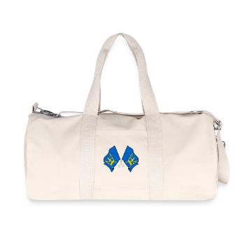 Suffolk Flags Crossed - Recycled Canvas Sports Bag by Stanley/Stella - natural - Front