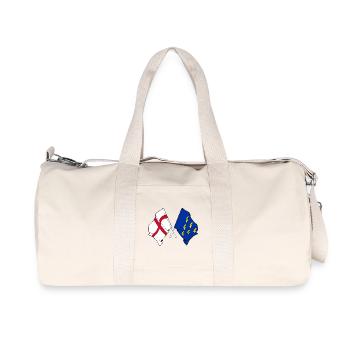 Crossed flags West Sussex & England - Recycled Canvas Sports Bag by Stanley/Stella - natural - Front