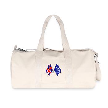Tyne and Wear & Großbritannien kreuzten sich - Recycelte Canvas-Sporttasche von Stanley/Stella - Naturweiß - Vorne