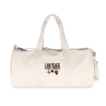 Je suis noir chaque mois battement de cœur Poing - Sac de sport en toile recyclée Stanley/Stella - blanc naturel - Devant