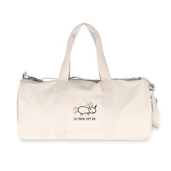 Es eskaliert eh Eskalation Party Einhorn  - Recycelte Canvas-Sporttasche von Stanley/Stella - Naturweiß - Vorne