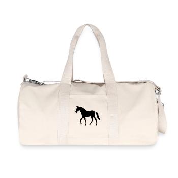 Horse Silhouettes Black Gift Rider - Recycled Canvas Sports Bag by Stanley/Stella - natural - Front