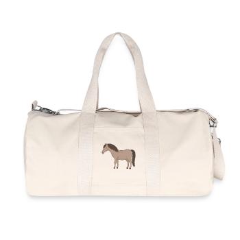 Beige horse with dark mane - Recycled Canvas Sports Bag by Stanley/Stella - natural - Front