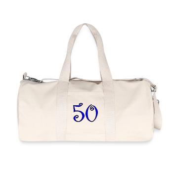 50. 50 YEARS. 50th ANNIVERSARY. 50 YEARS ANNIVERSARY. - Recycled Canvas Sports Bag by Stanley/Stella - natural - Front