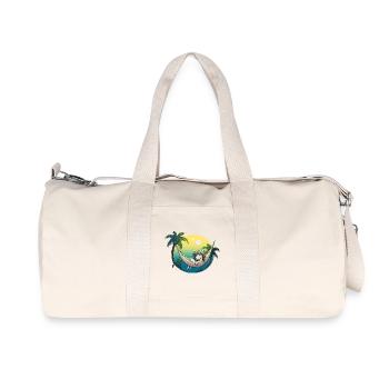 Unicorn in Tropical Hammock - Recycled Canvas Sports Bag by Stanley/Stella - natural - Front