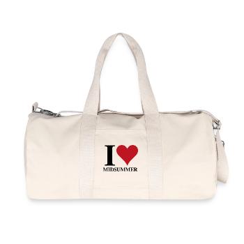 Ich Mittsommer ♥ - Recycelte Canvas-Sporttasche von Stanley/Stella - Naturweiß - Vorne