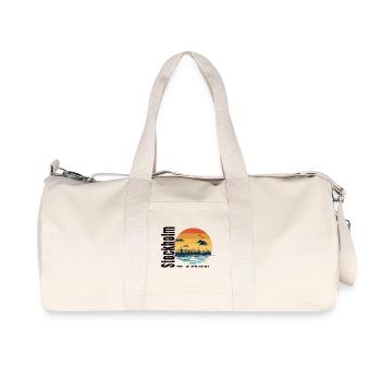 Sweden Stockholm Skyline Vintage - Recycelte Canvas-Sporttasche von Stanley/Stella - Naturweiß - Vorne