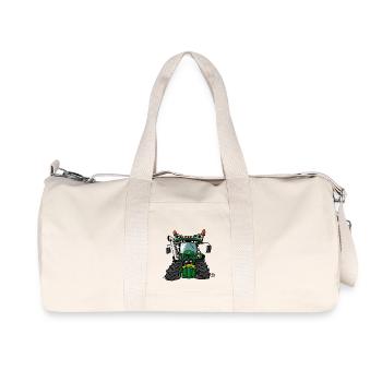 0197 6920S tracteur vert - Sac de sport en toile recyclée Stanley/Stella - blanc naturel - Devant