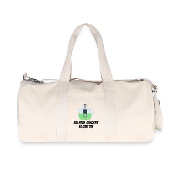 Maenner Ich habe gekocht es gibt tee - Recycelte Canvas-Sporttasche von Stanley/Stella - Naturweiß - Vorne