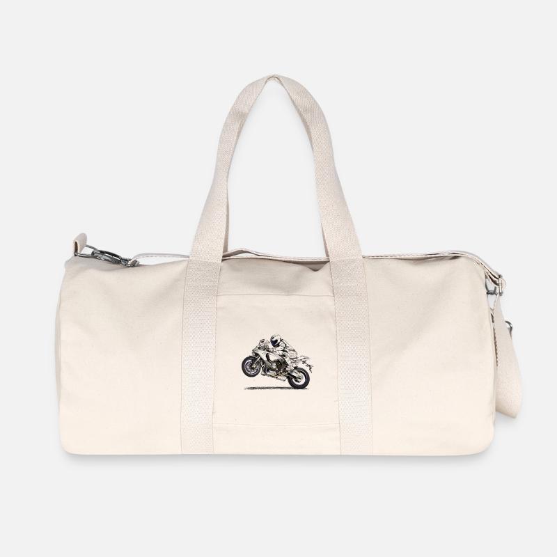 Motorrad - Recycelte Canvas-Sporttasche von Stanley/Stella - Naturweiß