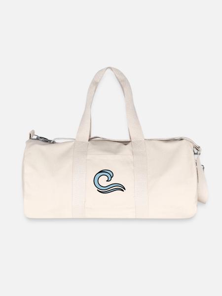 Wellen - Recycelte Canvas-Sporttasche von Stanley/Stella - Naturweiß