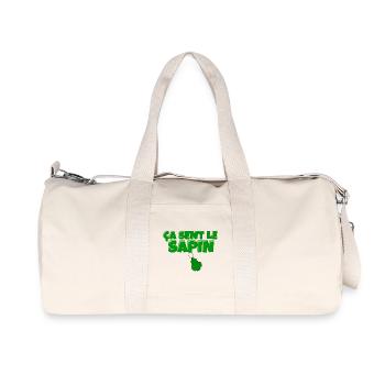 sapin, ça sent le sapin, Noël - Sac de sport en toile recyclée Stanley/Stella - blanc naturel - Devant