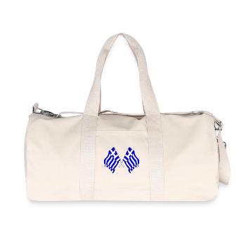 Deux drapeaux de la Grèce - Sac de sport en toile recyclée Stanley/Stella - blanc naturel - Devant