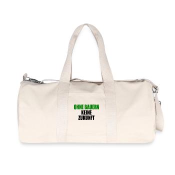 ohne bauern keine zukunft - Recycelte Canvas-Sporttasche von Stanley/Stella - Naturweiß - Vorne