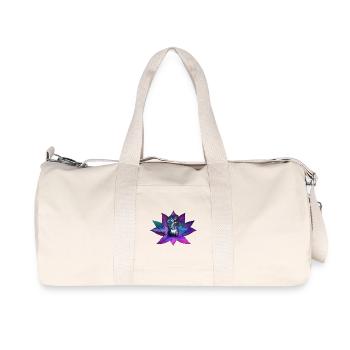 Lotus with Soul Tree – Spiritual Illustration - Recycled Canvas Sports Bag by Stanley/Stella - natural - Front