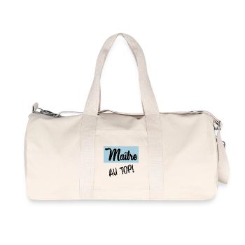 MEISTER. VIELEN DANK. DANKE, MEISTER. MEISTER. MEISTER-GESCHENK - Recycelte Canvas-Sporttasche von Stanley/Stella - Naturweiß - Vorne