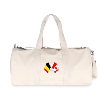 Flag of Belgium, flag Canada - Recycled Canvas Sports Bag by Stanley/Stella - natural - Front