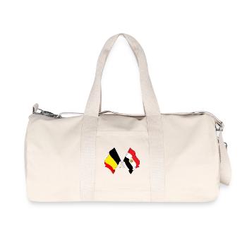Drapeau Belgique, drapeau Égypte - Sac de sport en toile recyclée Stanley/Stella - blanc naturel - Devant
