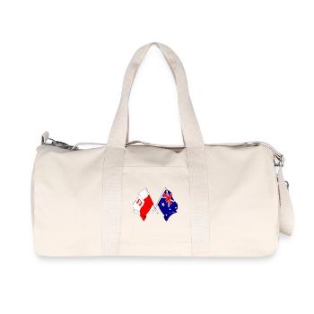 Flag of Poland and flag of Australia crossed - Recycled Canvas Sports Bag by Stanley/Stella - natural - Front