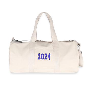 2024. HAPPY NEW YEAR. NEW YEAR'S EVE. NEW YEAR - Recycled Canvas Sports Bag by Stanley/Stella - natural - Front