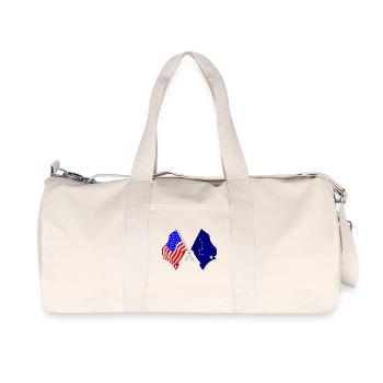 USA flag and Alaska flag - Recycled Canvas Sports Bag by Stanley/Stella - natural - Front