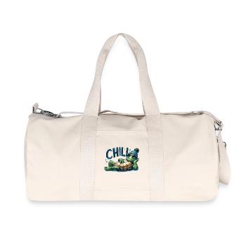 Chill Toad Turtle Cool Chill Gift - Recycled Canvas Sports Bag by Stanley/Stella - natural - Front