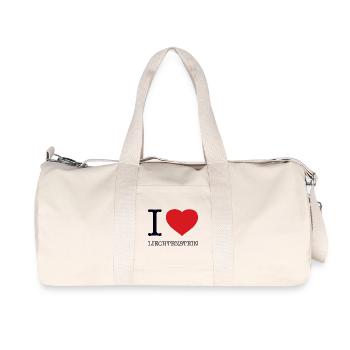 I LOVE LIECHTENSTEIN - Recycelte Canvas-Sporttasche von Stanley/Stella - Naturweiß - Vorne