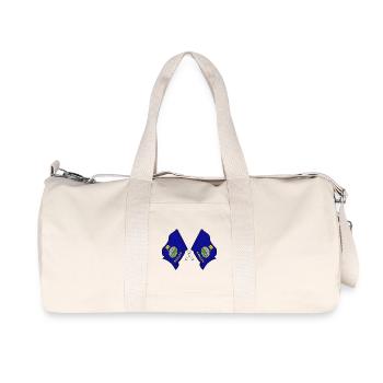 Zwei Flaggen durchquerten Kansas - Recycelte Canvas-Sporttasche von Stanley/Stella - Naturweiß - Vorne