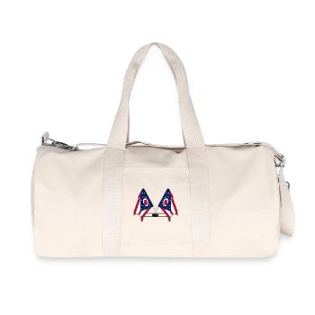 wee flags text OHIO - Recycled Canvas Sports Bag by Stanley/Stella - natural - Front