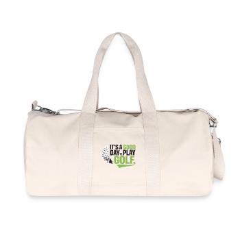 It's a Good Day to Play Golf - Recycled Canvas Sports Bag by Stanley/Stella - natural - Front