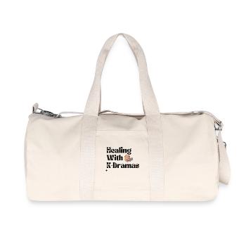 Healing With K-Dramas | Cute Bear Cozy Korean - Recycled Canvas Sports Bag by Stanley/Stella - natural - Front
