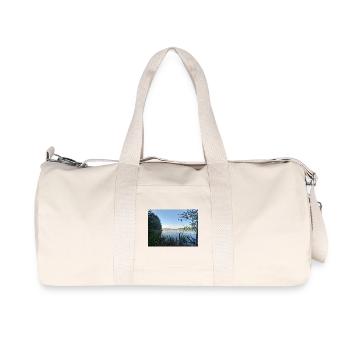 The peaceful lake scenery of the coast - Recycled Canvas Sports Bag by Stanley/Stella - natural - Front