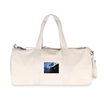 Sunset at the Lake with a Brick Boat - Recycled Canvas Sports Bag by Stanley/Stella - natural - Front