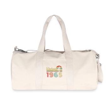 1965 Vintage Retro Birthday Gift - Recycled Canvas Sports Bag by Stanley/Stella - natural - Front