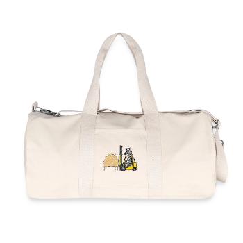 Lustiges Zebra Staplerfahrer Spaghetti Italienisch - Recycelte Canvas-Sporttasche von Stanley/Stella - Naturweiß - Vorne