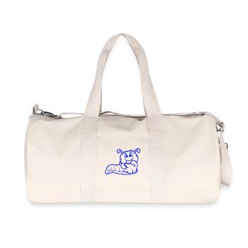 Caterpillar Worm Shy Friendly Curious Looking - Recycled Canvas Sports Bag by Stanley/Stella - natural - Front