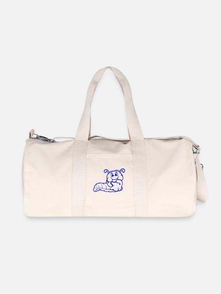 Raupe Wurm Schüchtern Freundlich Neugierig Guckend - Recycelte Canvas-Sporttasche von Stanley/Stella - Naturweiß