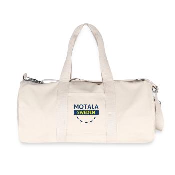 Insigne de l’emblème Motala Sweden - Sac de sport en toile recyclée Stanley/Stella - blanc naturel - Devant